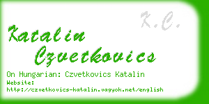 katalin czvetkovics business card